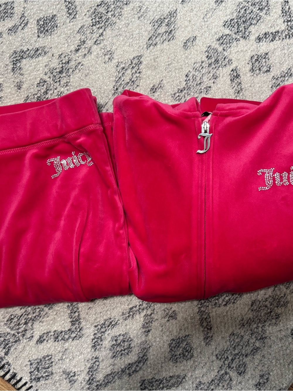 Women Pants - Pink Velour Tracksuit